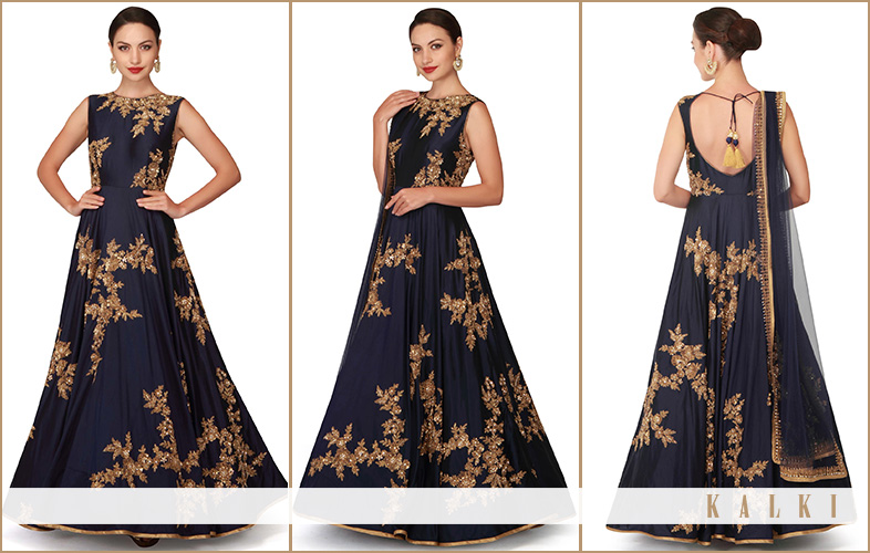 KALKI NAVY BLUE ANARKALI SUIT