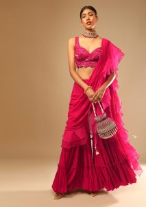 Hot Pink Sharara Suit