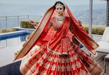 Decoding Mouni Roy’s Bridal Look In A Regal Red Sabyasachi Lehenga