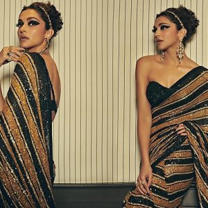 Deepika’s Striped & Blingy Saree Soiree At Cannes Is No Less Than A Story