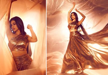 Mouni Roy Expresses Her Love For A Metallic Outfit From DEME by Gabriella x KALKI