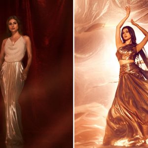 Mouni Reminds Of Disco Party Trend In DEME by Gabriella x KALKI Metallic-shine Outfits