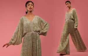 Simple Yet Trendy Organza Outfit For Weddings