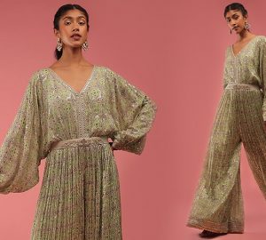 Simple Yet Trendy Organza Outfit For Weddings