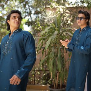 Nothing Says Handsome Than This Bright Ethnic Kurta From Kalki Donned By Tanzeel Khan