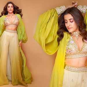 Nupur Sanon Looks As Fresh As Lime In This Green Palazzo Set From KALKI