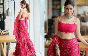 Aamna Sharif Sets Some Bridesmaids Goals in KALKI’S Floral Ruffle Saree
