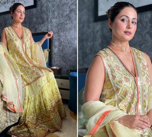 We Are Loving Hina Khan's Pretty Yellow Outfit