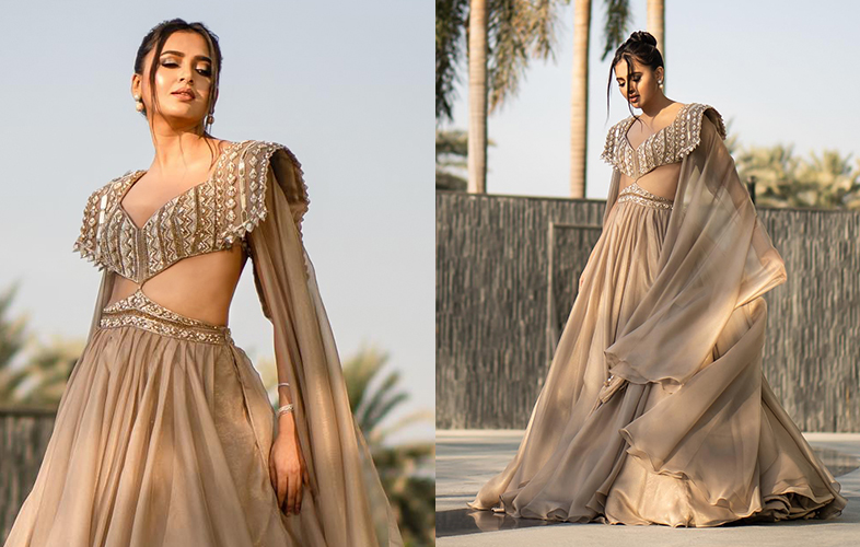 All That Glitters Is Tejasswi Prakash In A Glamorous All-Gold Ensemble
