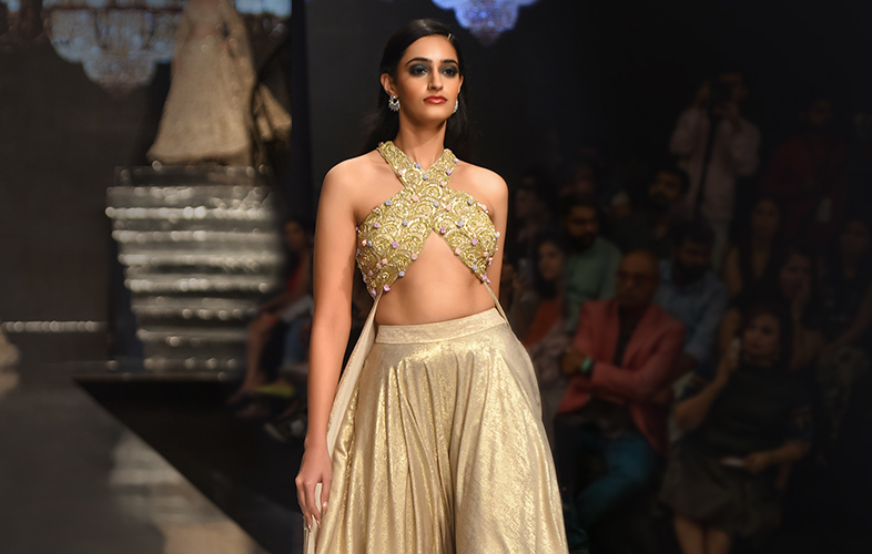 Staggering Golden Gown-Lehengas From Noor Collection