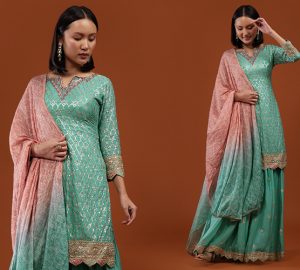 Look No Less Than A Stunning Diva In These Bandhani Salwar Kameez