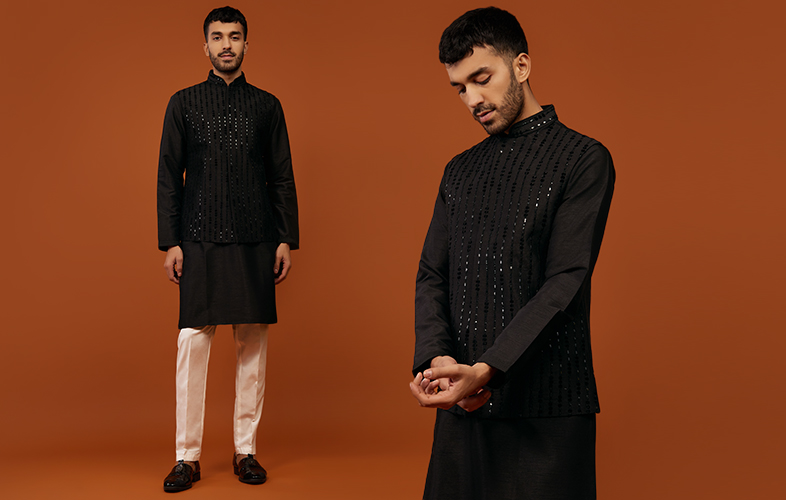 8 New Men's Black Kurta Designs To Style In Different Occasions