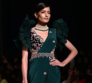 Ruffle Saree Designs To Transform You Into A Spring Fairy