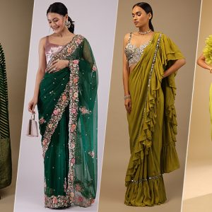 How To Style A Green Saree?