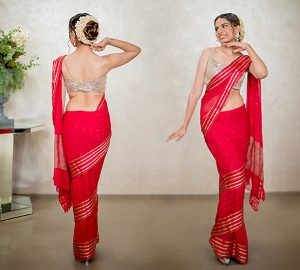 A Retro Trend In The Millennial World- Mumtaz Saree Draping Style