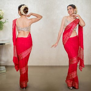 A Retro Trend In The Millennial World- Mumtaz Saree Draping Style