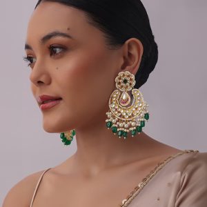 Let’s Get Festive Ready With Peacock Green Navratri Jewellery