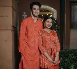 Men And Women Coordinating Outfits For Lohri Celebrations
