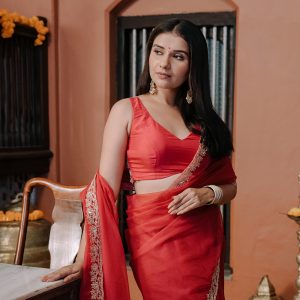 In Vogue: Black and Red Sarees Redefining Trendy Fashion