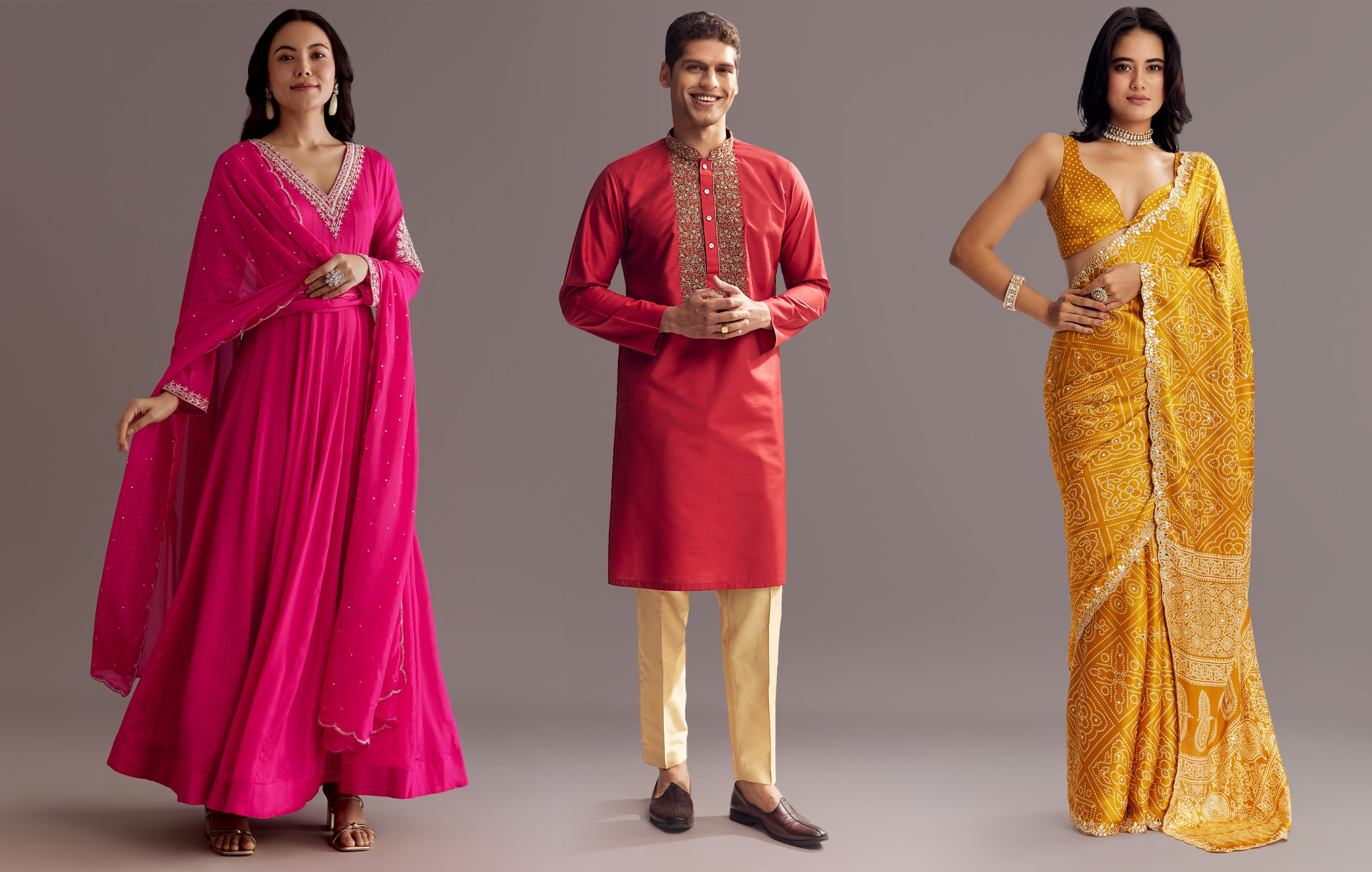 Diwali Outfits for Men & Women: Traditional & Festive Dresses