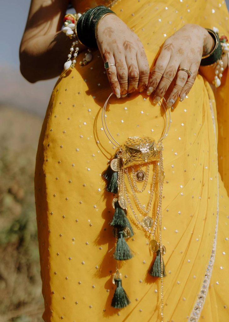 Gold Layered Coin Chain Potli Bag