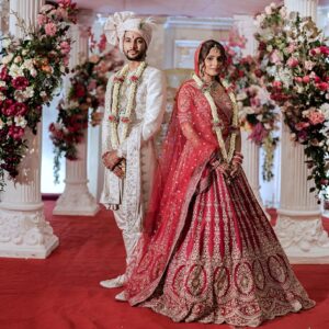 Rinkal Jain’s Red Varmala Lehenga Moment in Bangalore