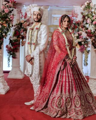 Rinkal Jain’s Red Varmala Lehenga Moment in Bangalore