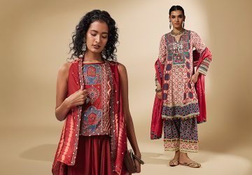 Traditional festive ethnic wear arranged by the 9 colors of Navratri 2026